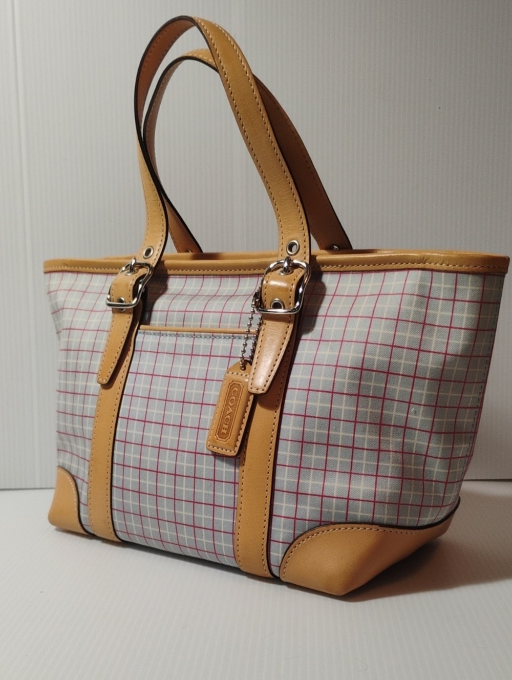 Coach Hampton Plaid Satchel / Mini Tote (Style 7735) Y2K